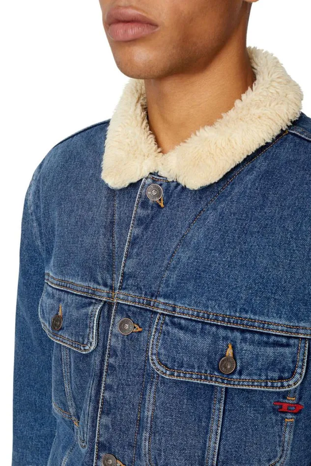 Men DBarcyT Medium Blue Diesel Outerwear And Jackets Men DBarcyT Medium Blue Diesel Outerwear And Jackets
