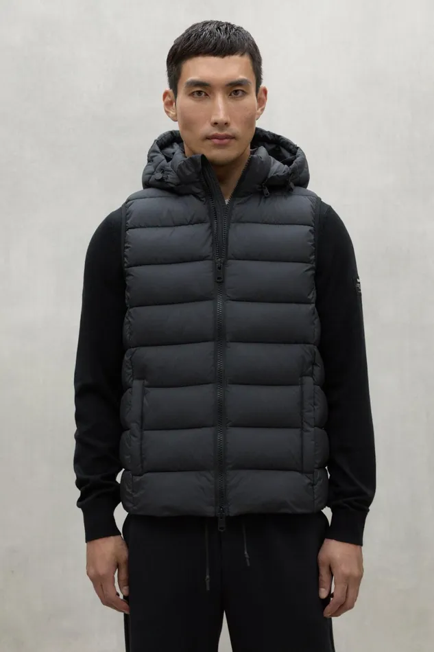 Men Dark Grey Aoraki Waistcoat Ecoalf Coats And Jackets