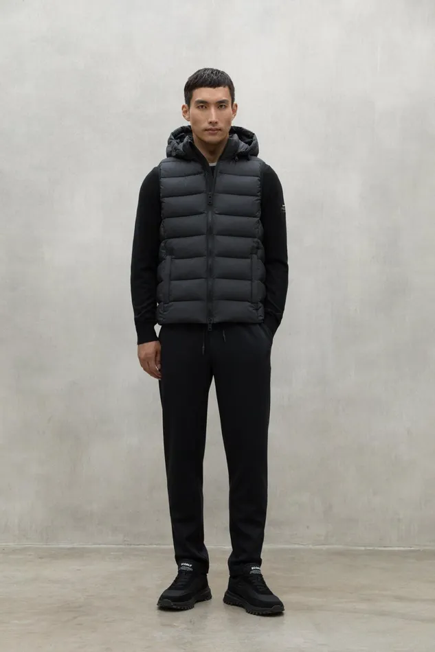 Men Dark Grey Aoraki Waistcoat Ecoalf Coats And Jackets
