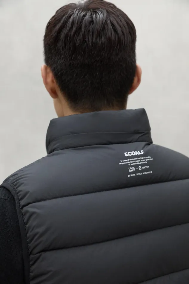 Men Dark Grey Aoraki Waistcoat Ecoalf Coats And Jackets