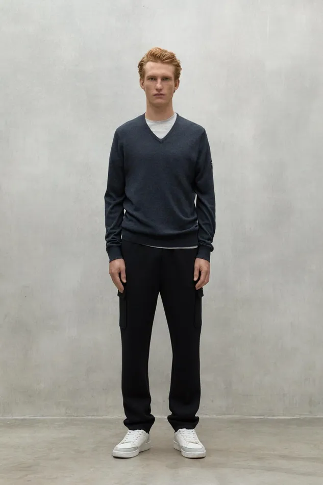 Men Dark Grey Ferro Sweater Ecoalf Knitwear