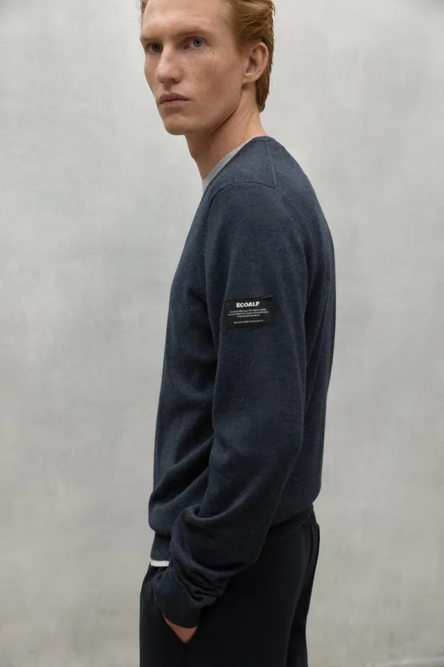 Men Dark Grey Ferro Sweater Ecoalf Knitwear