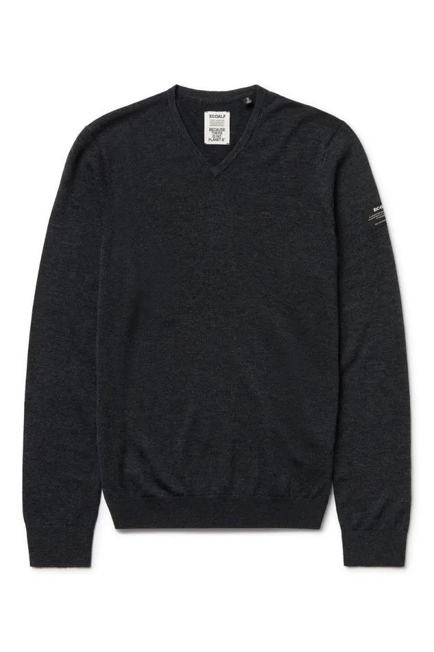 Men Dark Grey Ferro Sweater Ecoalf Knitwear
