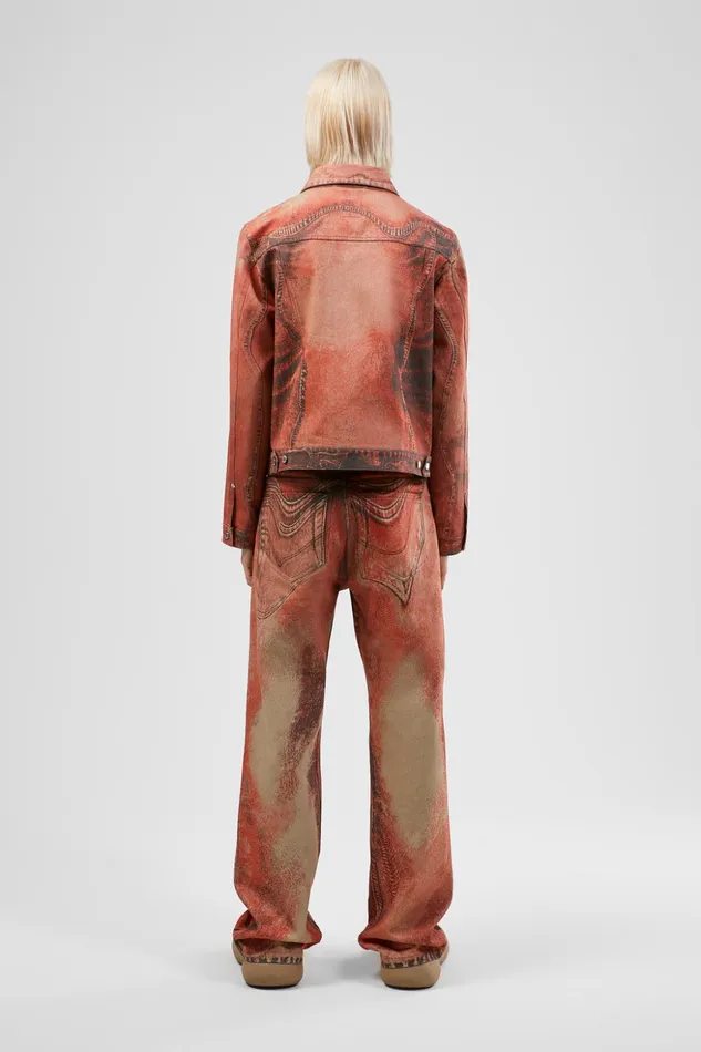 Men Denim Jeans Burnt Orange Denim Jeans Camper Denim Men Denim Jeans Burnt Orange Denim Jeans Camper Denim