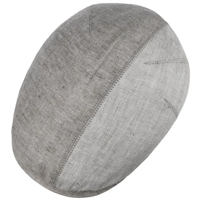 Men Flat Caps Mayser Jasper Twotone Linen Flat Cap Blue Men Flat Caps Mayser Jasper Twotone Linen Flat Cap Blue