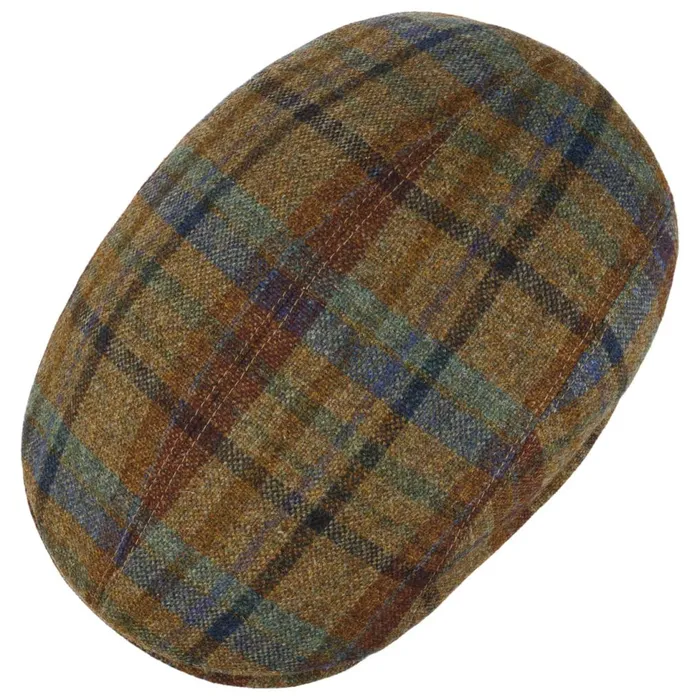 Men Flat Caps Mayser Lennart Check Shetland Flat Cap Beige Men Flat Caps Mayser Lennart Check Shetland Flat Cap Beige