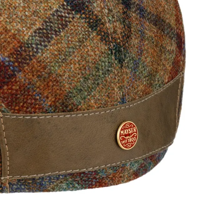 Men Flat Caps Mayser Lennart Check Shetland Flat Cap Beige Men Flat Caps Mayser Lennart Check Shetland Flat Cap Beige