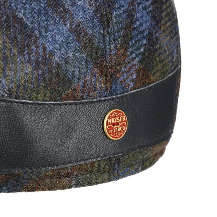 Men Flat Caps Mayser Lennart Check Shetland Flat Cap Beige Men Flat Caps Mayser Lennart Check Shetland Flat Cap Beige