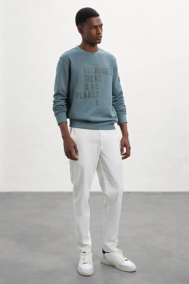 Men Green Aix Sweatshirt Ecoalf Sweatshirts