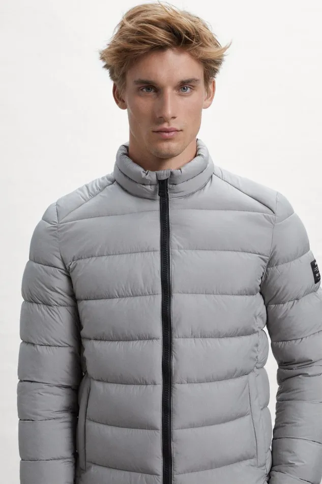 Men Grey Beret Jacket Ecoalf Coats And Jackets