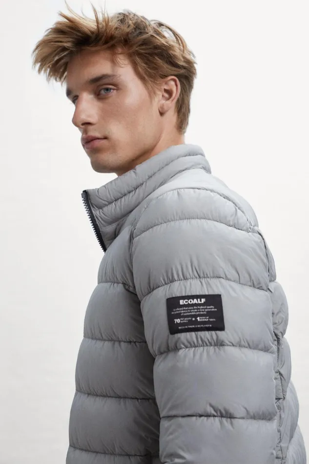 Men Grey Beret Jacket Ecoalf Coats And Jackets