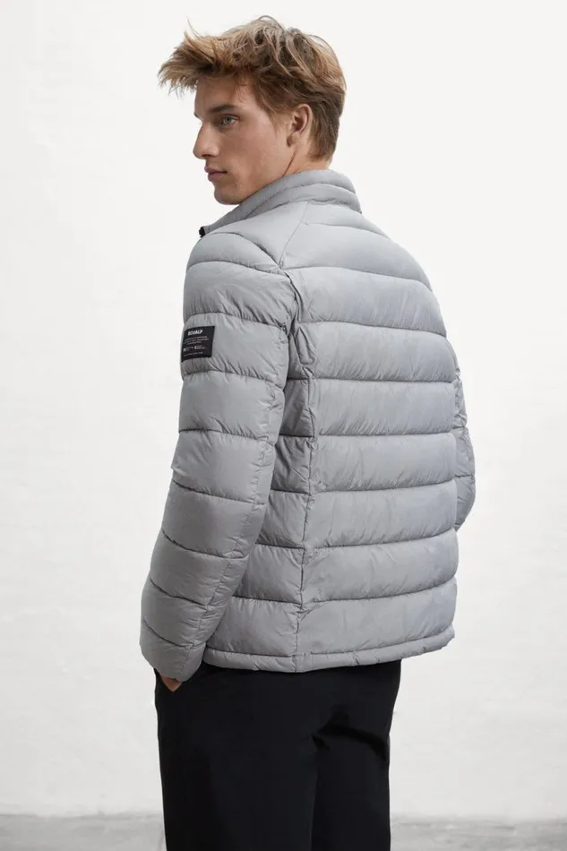 Men Grey Beret Jacket Ecoalf Coats And Jackets