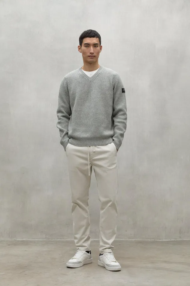 Men Grey Boj Sweater Ecoalf Knitwear