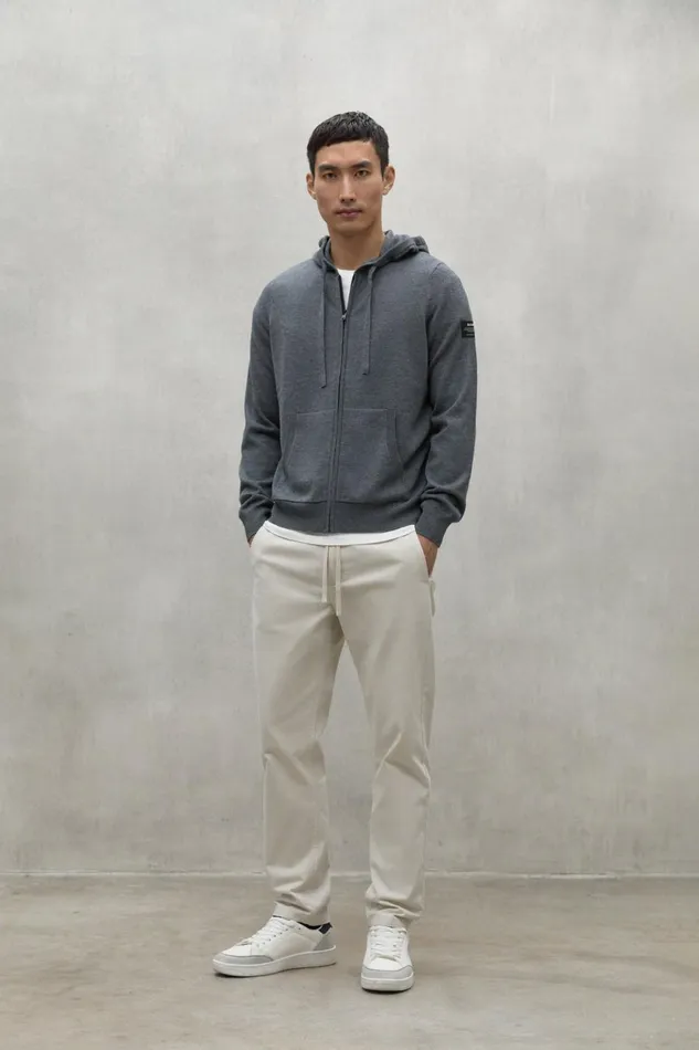 Men Grey Carpe Sweater Ecoalf Knitwear