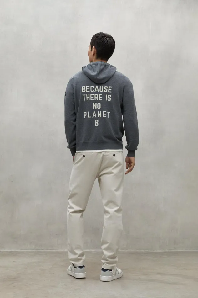 Men Grey Carpe Sweater Ecoalf Knitwear