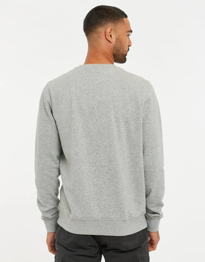 Men Grey Marl Crew Neck Sweatshirt Threadbare Jumpers Men Grey Marl Crew Neck Sweatshirt Threadbare Jumpers
