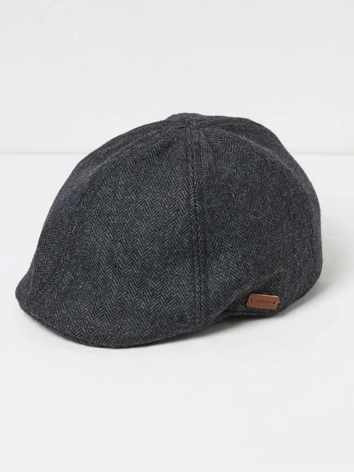 Men Hats Fat Face Tweed Grey Duckbill Hat