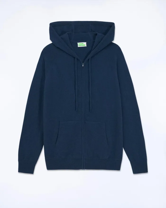 Men Hoodies From Future Plain Hoodie Sweater Midnight Blue