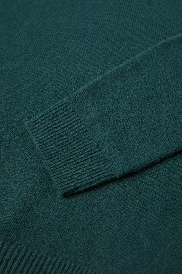 Men Hugo Cashmere Jumper Green Ecoalf Knitwear