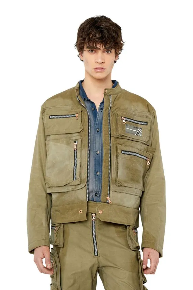 Men JEleven Military Green Diesel Outerwear And Jackets Men JEleven Military Green Diesel Outerwear And Jackets