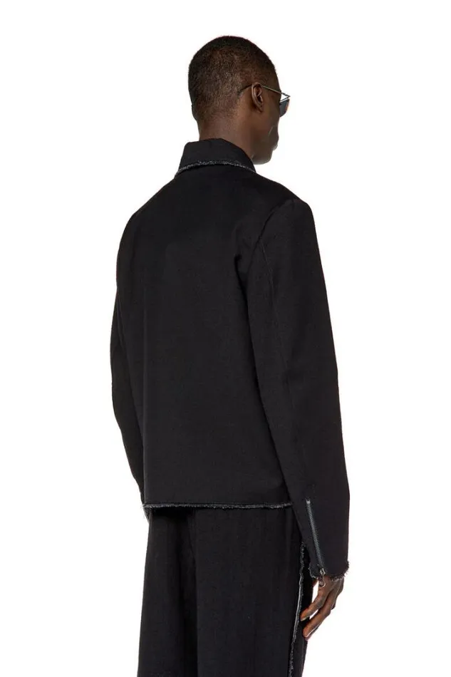 Men JPromFringes Black Diesel Outerwear And Jackets Men JPromFringes Black Diesel Outerwear And Jackets
