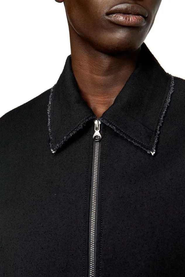 Men JPromFringes Black Diesel Outerwear And Jackets Men JPromFringes Black Diesel Outerwear And Jackets