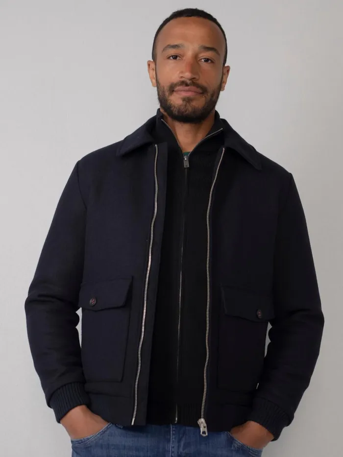 Men Jackets Petrol Industries Wool Jacket Dark Navy