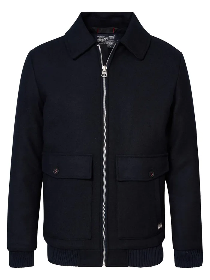 Men Jackets Petrol Industries Wool Jacket Dark Navy