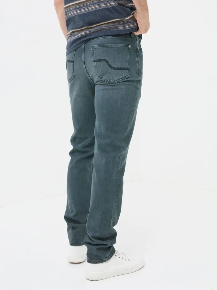 Men Jeans Fat Face Dark Teal Blue Slim Fit Jeans