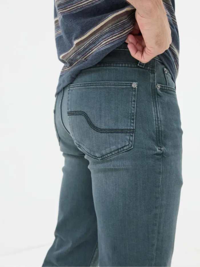 Men Jeans Fat Face Dark Teal Blue Slim Fit Jeans