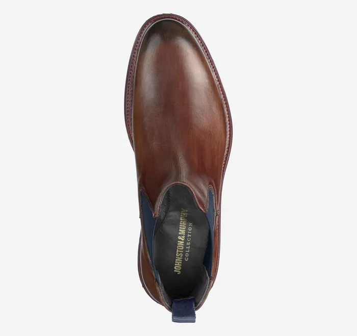 Men Jenson Chelsea Boot Brown Handstained Calfskin JohnstonandMurphy SlipOns and Loafers Men Jenson Chelsea Boot Brown Handstained Calfskin JohnstonandMurphy SlipOns and Loafers