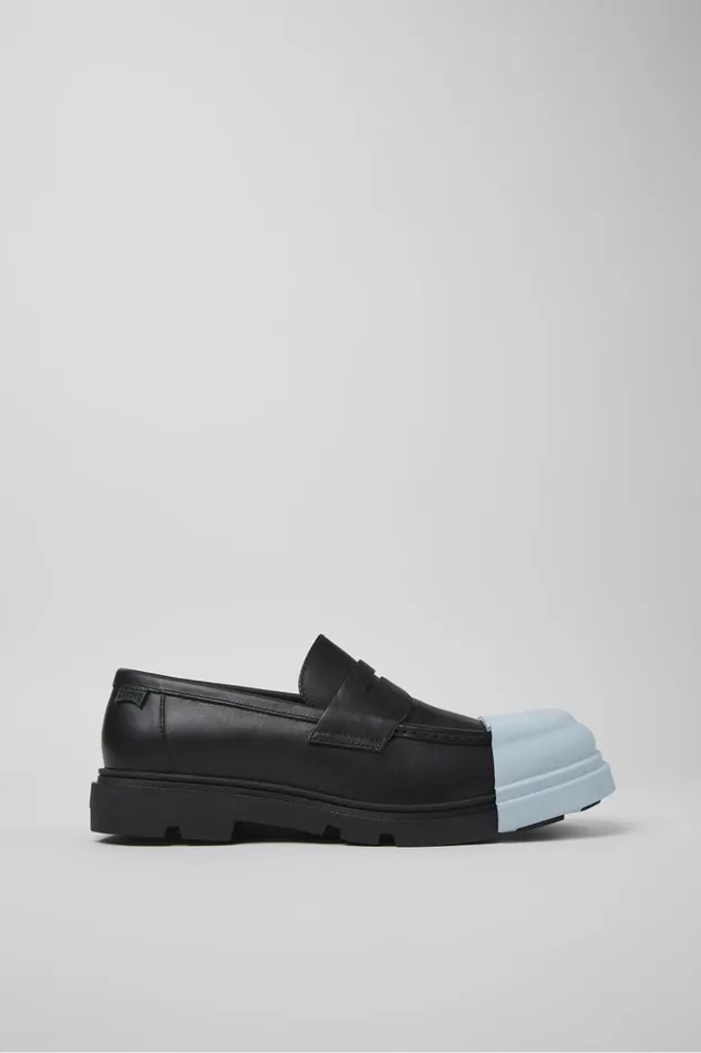 Men Junction Black Leather Moccasin Camper Formal Shoes Men Junction Black Leather Moccasin Camper Formal Shoes