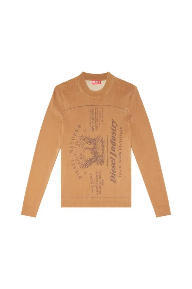 Men KIos Light Brown Diesel Knitwear Men KIos Light Brown Diesel Knitwear