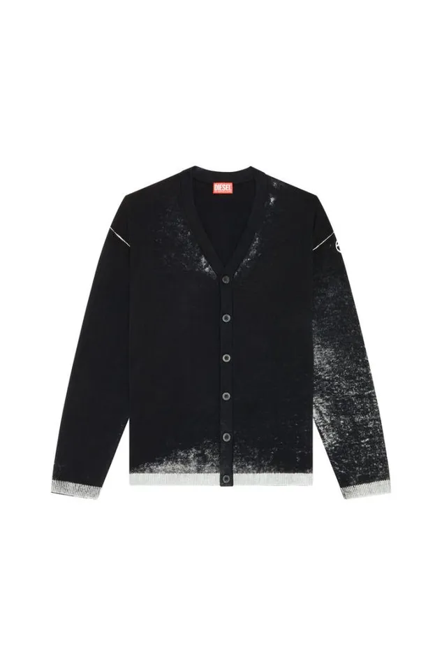 Men KLarenceCardiganB Black Diesel Knitwear Men KLarenceCardiganB Black Diesel Knitwear