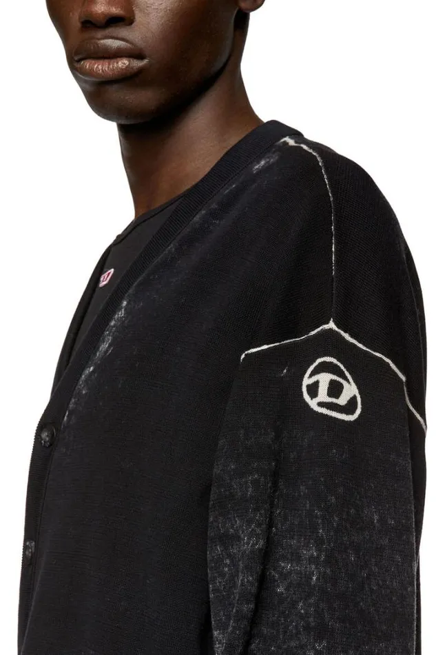 Men KLarenceCardiganB Black Diesel Knitwear Men KLarenceCardiganB Black Diesel Knitwear