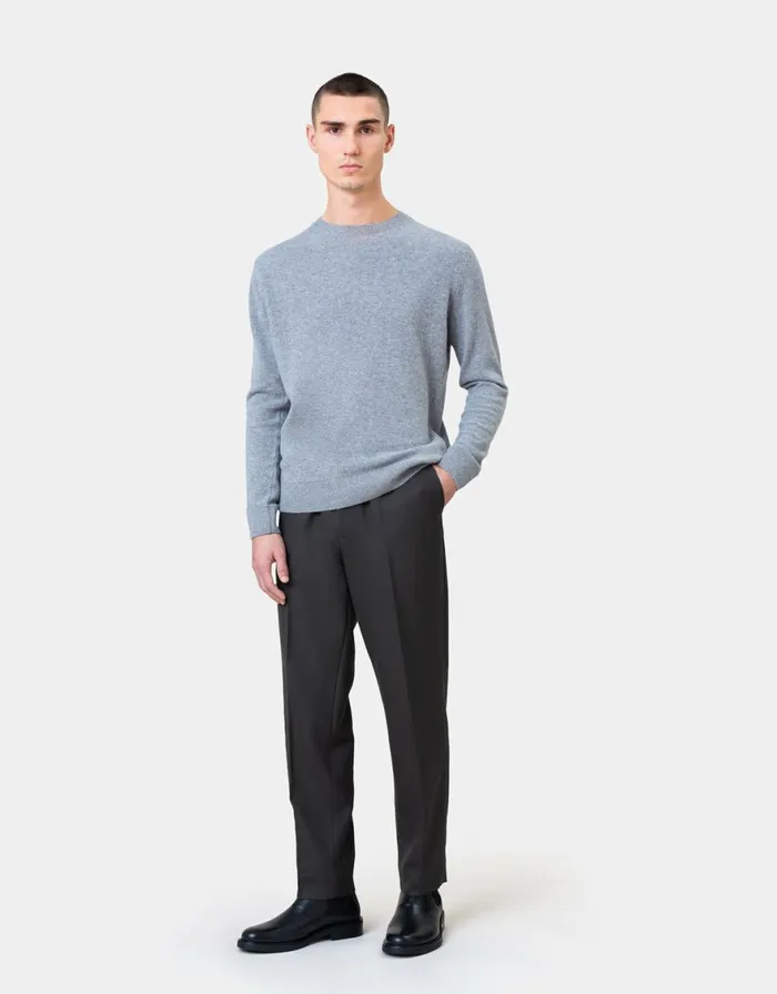 Men Knit Sweaters Colorful Standard Light Merino Wool Crew Sahara Camel