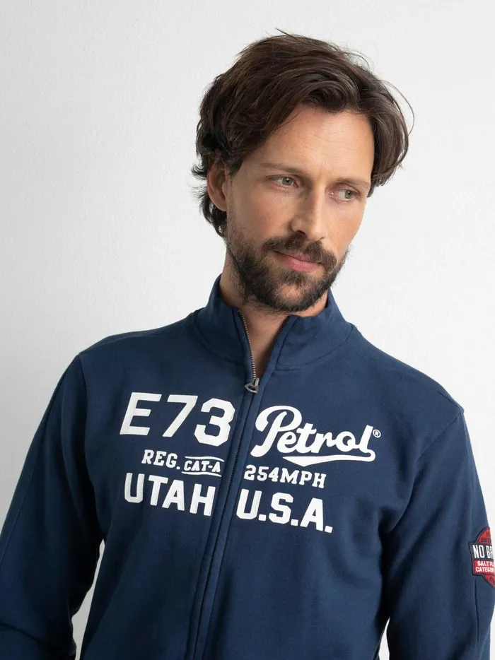 Men Knits and Sweats Petrol Industries Comfortable Cardigan Petrol Blue