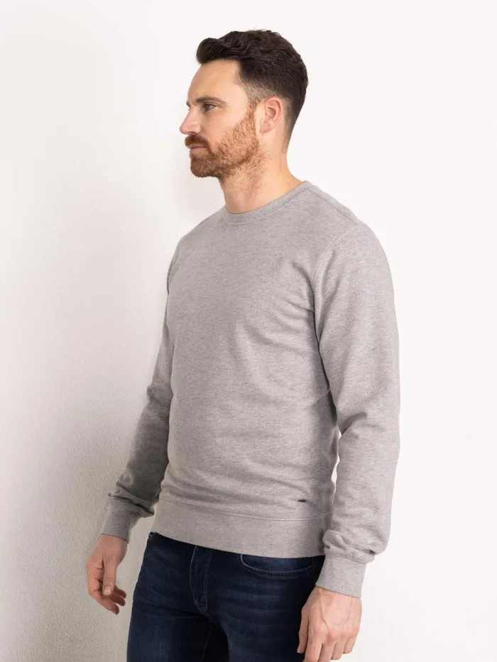 Men Knits and Sweats Petrol Industries Essential Crewneck Sweat Light Grey Melee