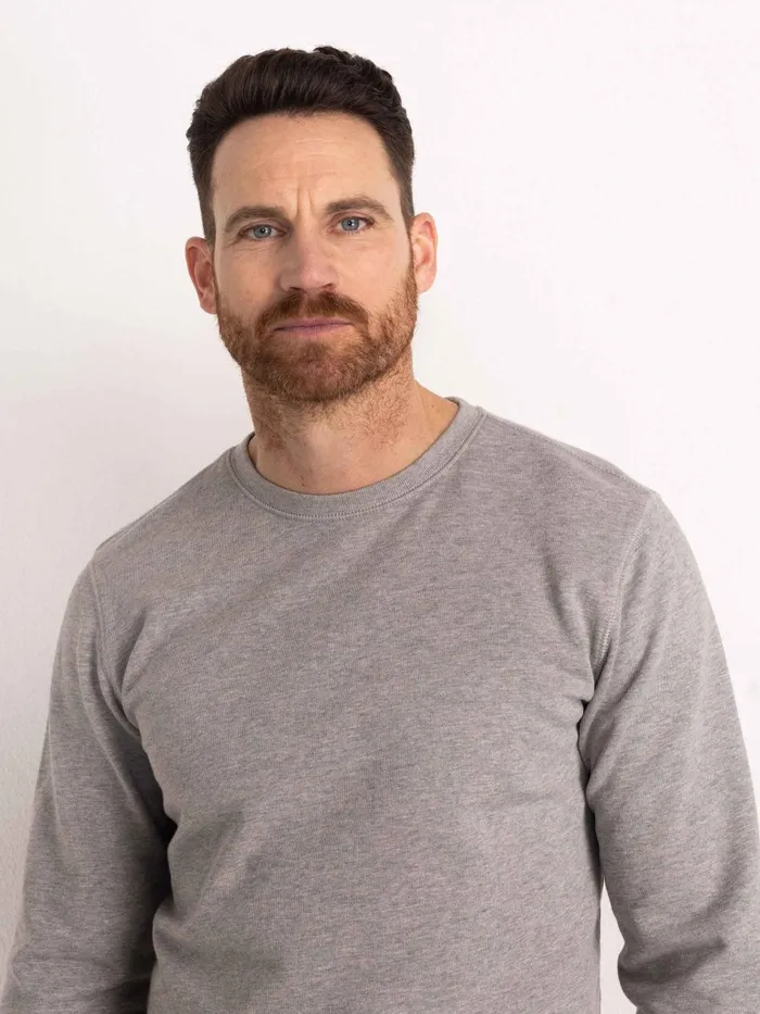 Men Knits and Sweats Petrol Industries Essential Crewneck Sweat Light Grey Melee