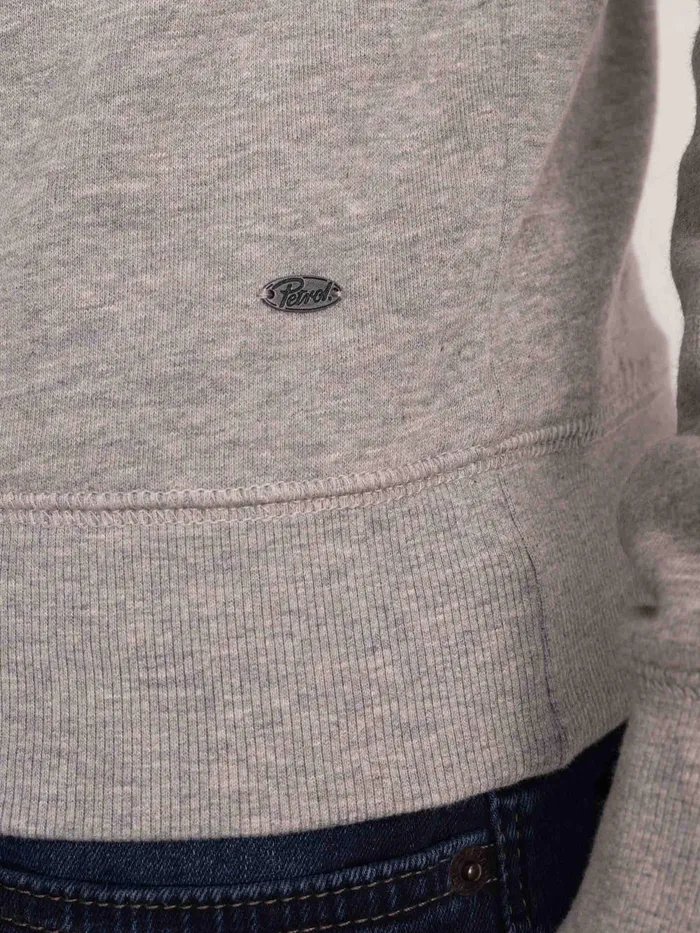 Men Knits and Sweats Petrol Industries Essential Crewneck Sweat Light Grey Melee