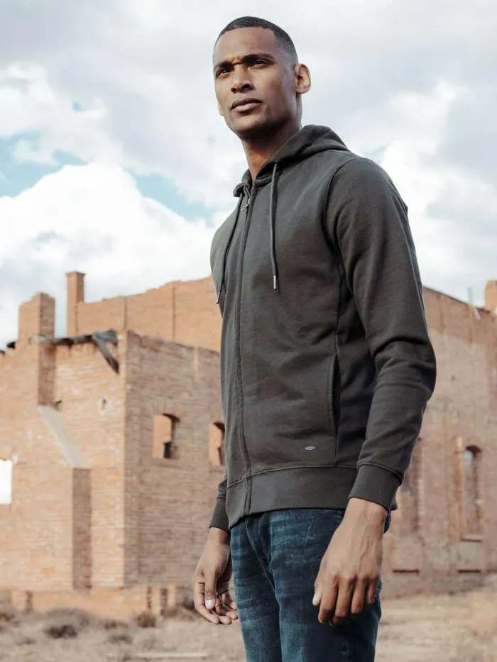 Men Knits and Sweats Petrol Industries Essential Zip Hoodie Forest