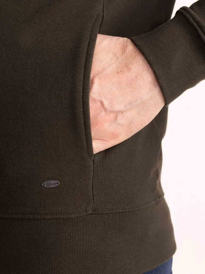 Men Knits and Sweats Petrol Industries Essential Zip Hoodie Forest