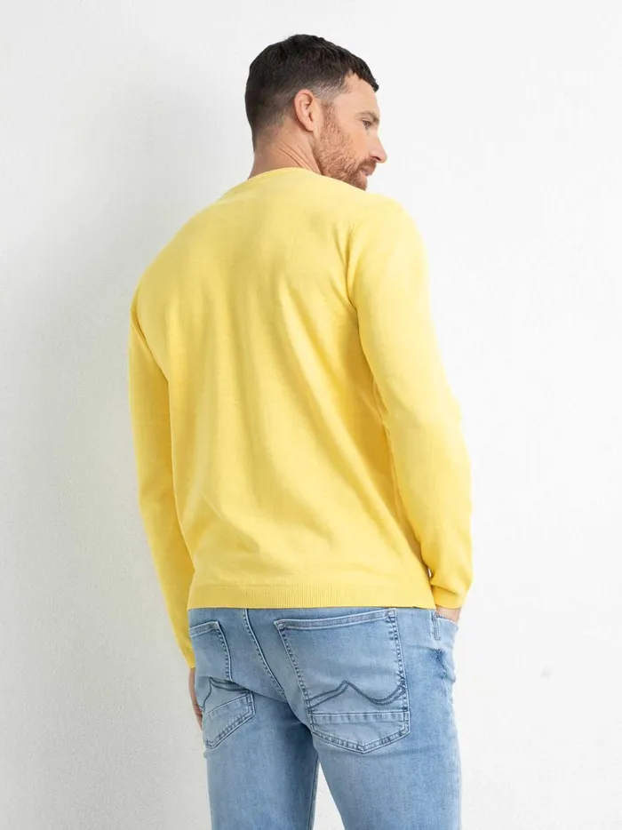Men Knits and Sweats Petrol Industries FineKnit Pullover Fresh Lemon