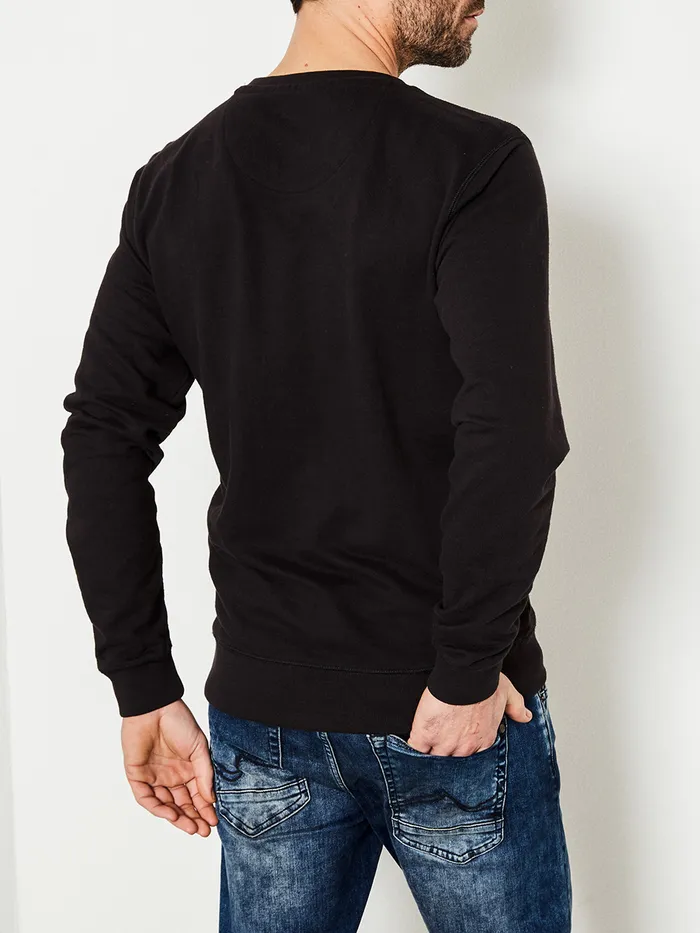Men Knits and Sweats Petrol Industries Sweater Basic Essentials Black Men Knits and Sweats Petrol Industries Sweater Basic Essentials Black
