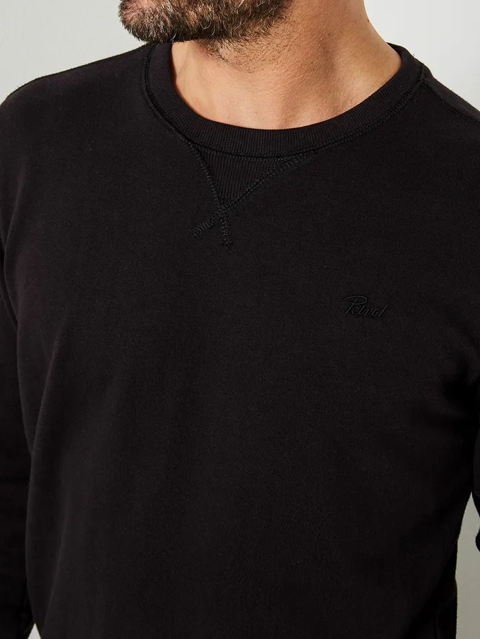Men Knits and Sweats Petrol Industries Sweater Basic Essentials Black Men Knits and Sweats Petrol Industries Sweater Basic Essentials Black