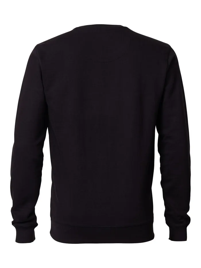 Men Knits and Sweats Petrol Industries Sweater Basic Essentials Black Men Knits and Sweats Petrol Industries Sweater Basic Essentials Black