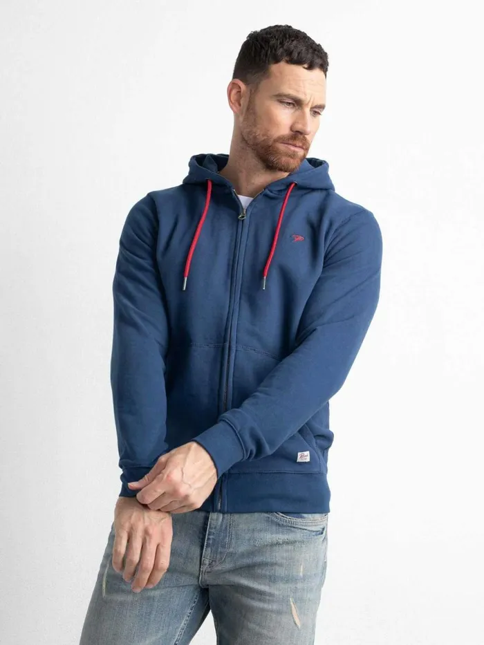 Men Knits and Sweats Petrol Industries Zipped Hoodie Petrol Blue