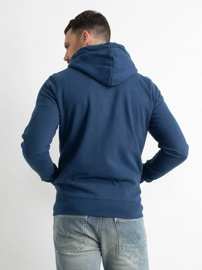 Men Knits and Sweats Petrol Industries Zipped Hoodie Petrol Blue
