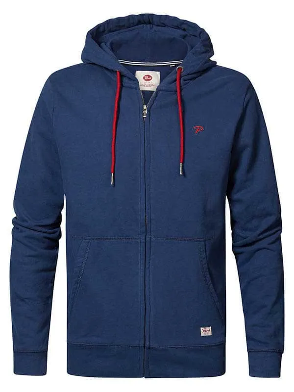 Men Knits and Sweats Petrol Industries Zipped Hoodie Petrol Blue