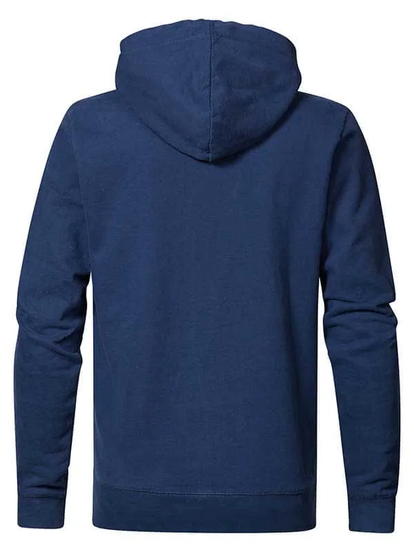 Men Knits and Sweats Petrol Industries Zipped Hoodie Petrol Blue